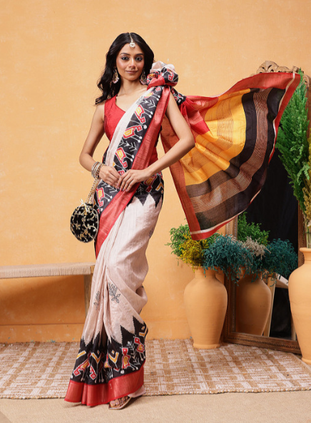 Floral Zari Ready to Wear Banarasi Saree