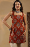 Ethnic Motifs Printed Square Neck Pure Cotton Kurti