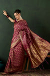 Woven Design Saree With Blouse Piece